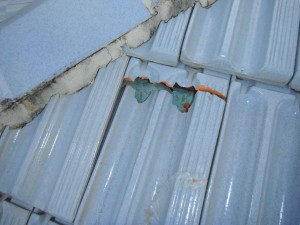 Hail damaged tile